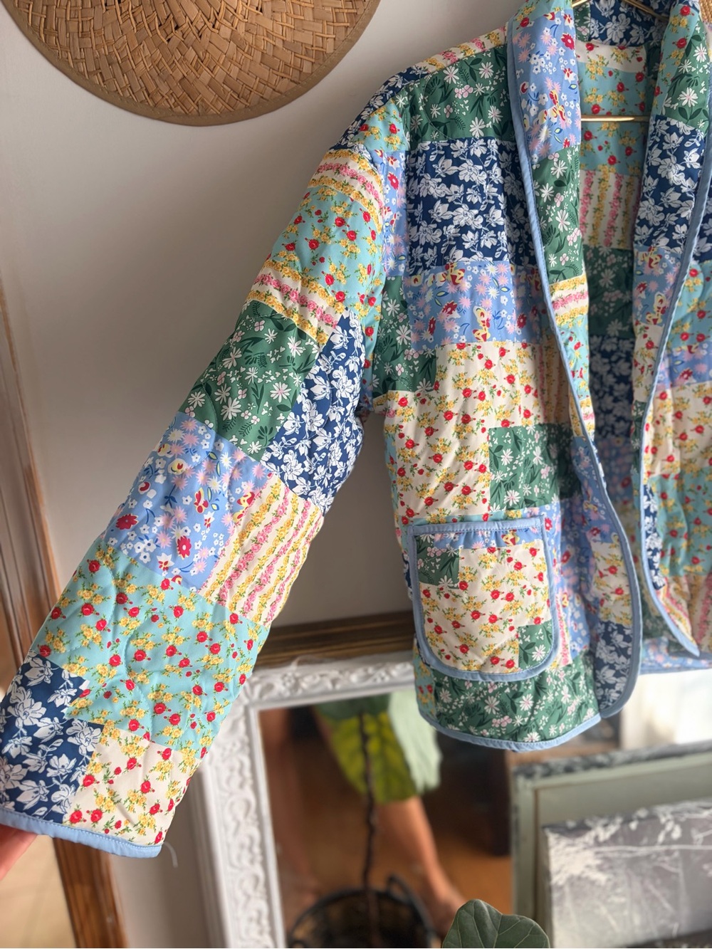 Quilted Patchwork Floral Jacket | Oversized Cottagecore Boho - Picture 3 of 6